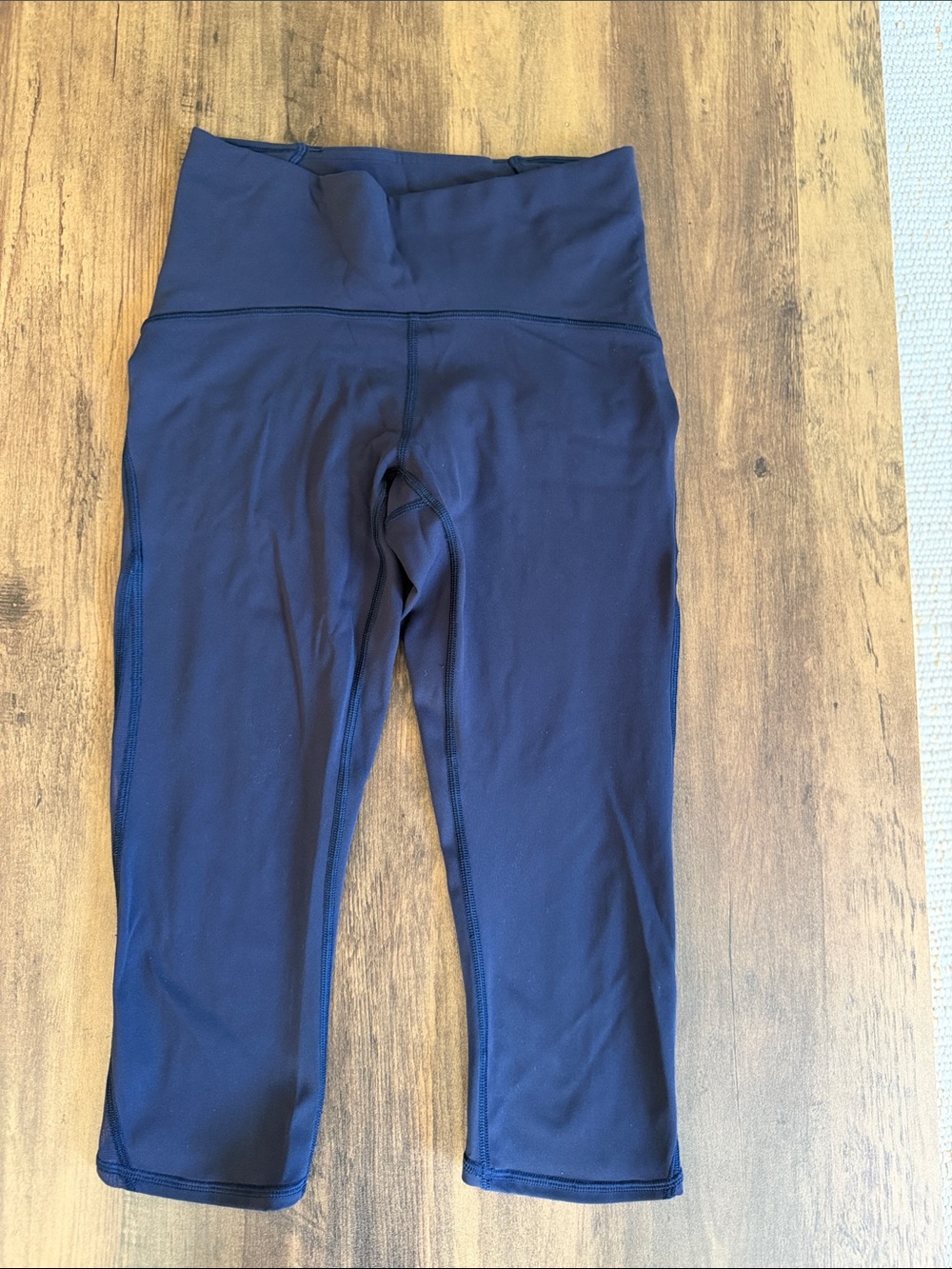 lululemon athletica Navy Blue High-Waist Capri Leggings